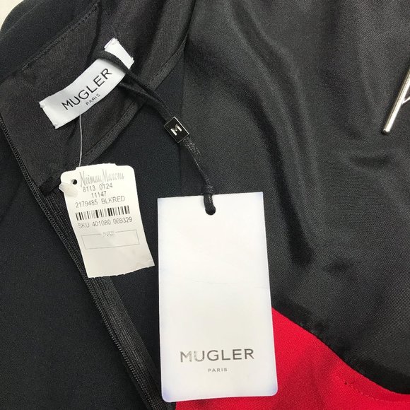 Auc Thierry Mugler Asymmetric Chain Halter Dress FR42 - Picture 3 of 15